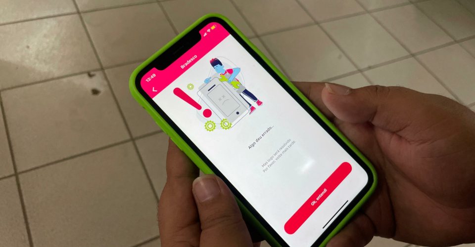 Aplicativo do banco ainda enfrenta instabilidade - Foto: Kadu Bastos