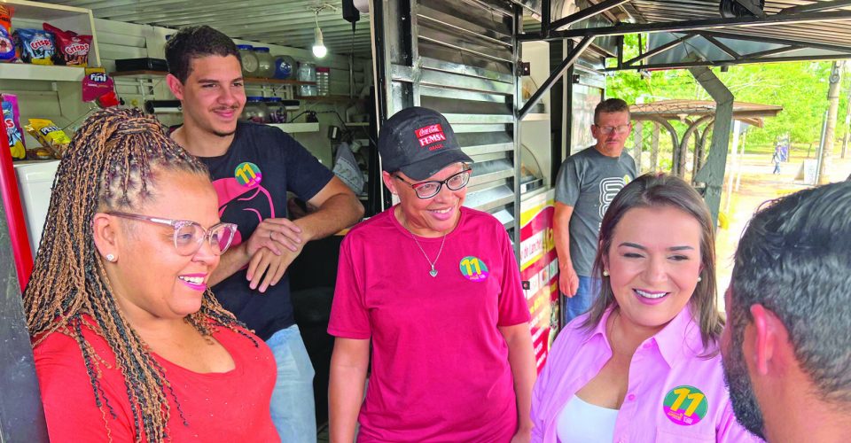 Prefeita reeleita Adriane Lopes durante campanha ao Executivo de Campo Grande - Foto: divulgação