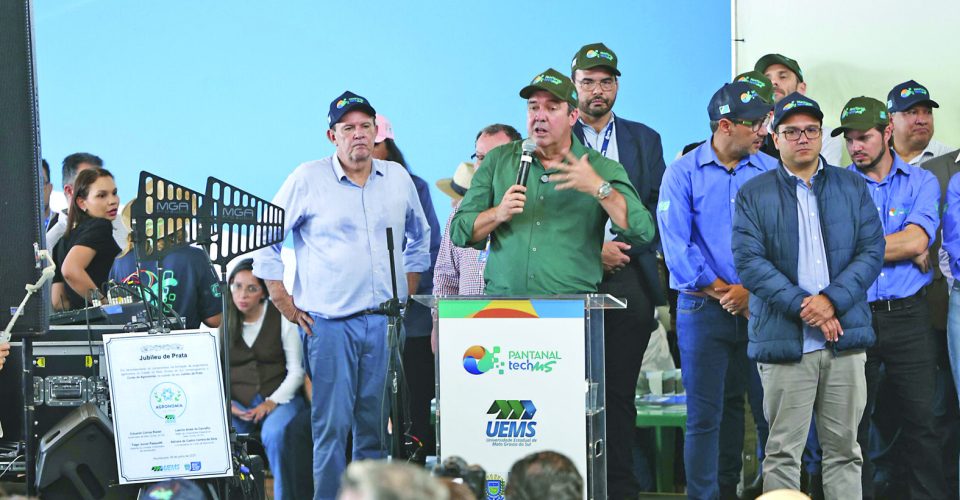 Governador Eduardo Riedel participa da abertura do Pantanal Tech 2025 - Foto: Reprodução
