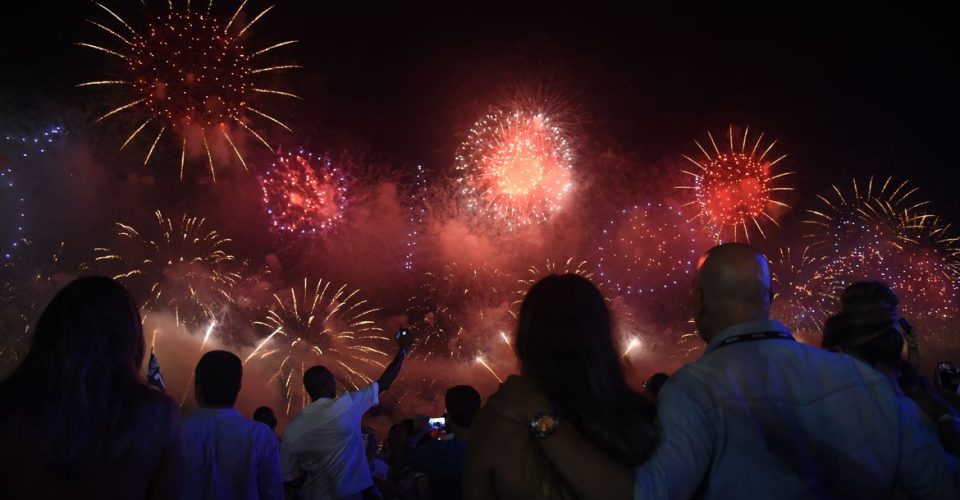 Queima de fogos na praia de Copacabana, Réveillon Rio 2019