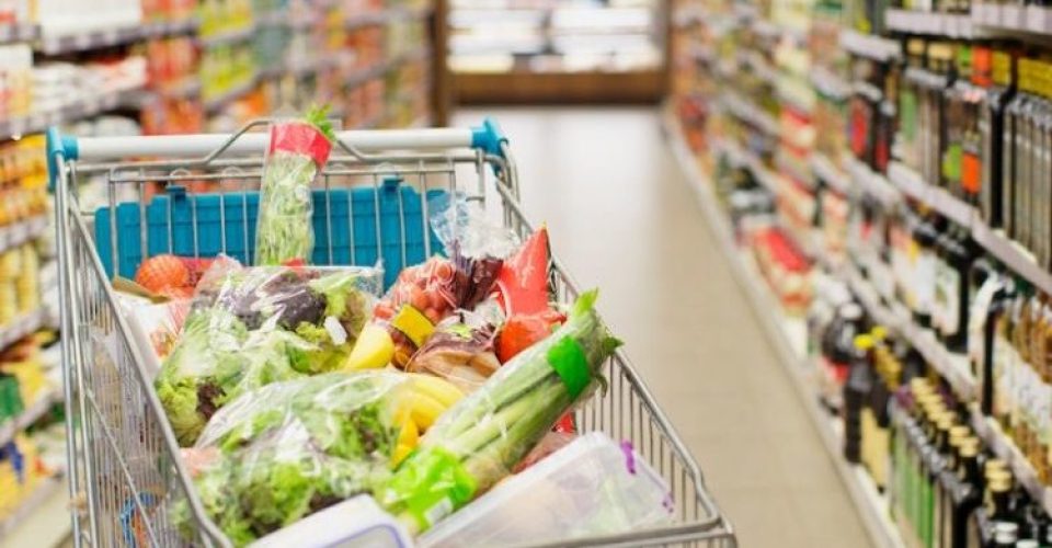 supermercado carrinho comida alimento