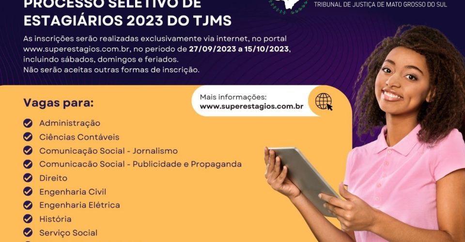 TJMS abre vaas para estagiários